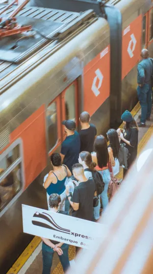 Passengers Boarding A Train