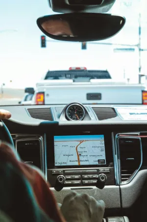Car Dashboard With Navigation System