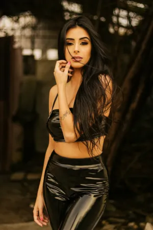 Black Latex Outfit