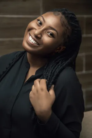 Smiling Woman With Braids