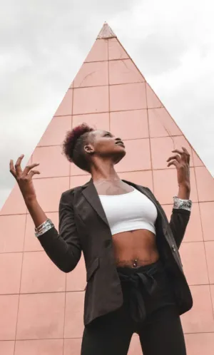 Pink Pyramid Portrait