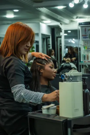 Hair Stylist At Work