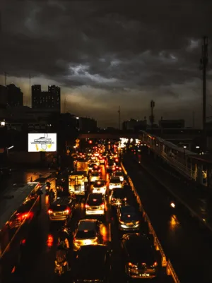 City Traffic At Dusk