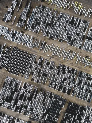 Parking Lot Of New Cars