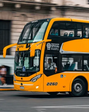 Yellow Double-Decker Bus