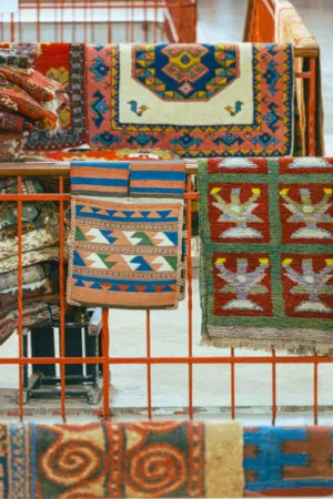 Colorful Rugs Display