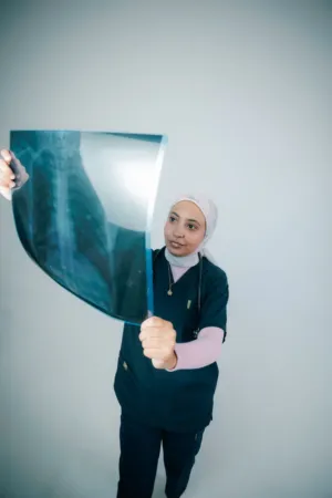 Medical Professional Examining X-Ray