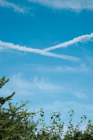Sky With Contrails