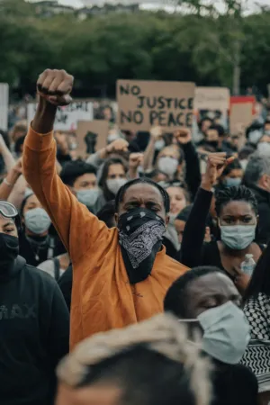 Protesters Raising Fists