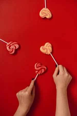 Heart-Shaped Lollipops