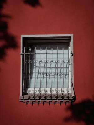Red Wall With Window
