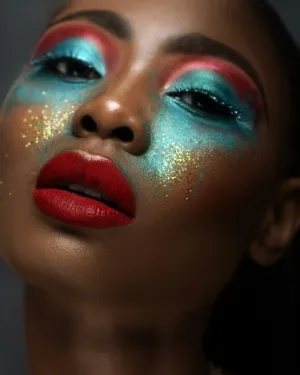 Colorful Glitter Makeup