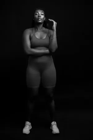 Athletic Woman In Black And White