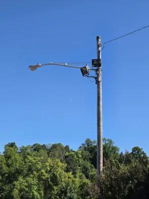 Street Light And Power Lines