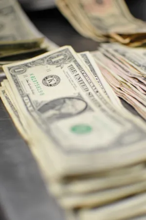 Stack Of One Dollar Bills