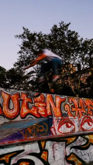 Skateboarder In Action