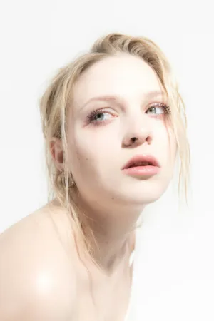 Blond Model With Light Makeup