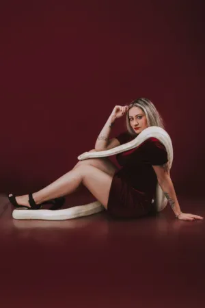 Seductive Portrait With Snake