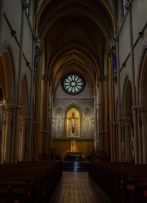 Interior Of A Gothic Cathedral