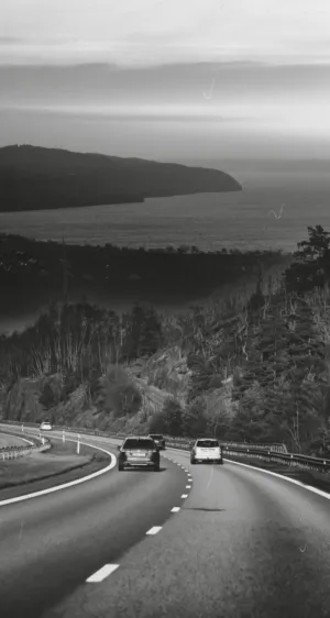 Highway With Ocean View