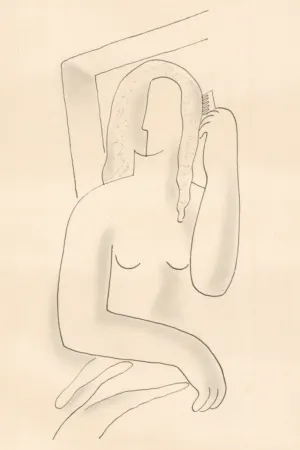 Abstract Line Drawing Of A Nude