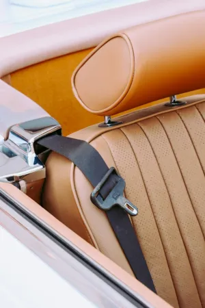 Tan Leather Car Seat