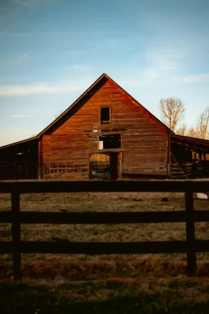 Rustic Barn At Sunset