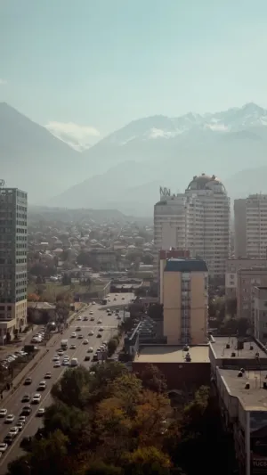 Cityscape With Mountains
