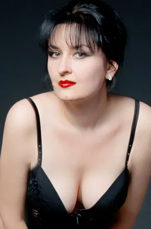 Black Bra And Red Lipstick