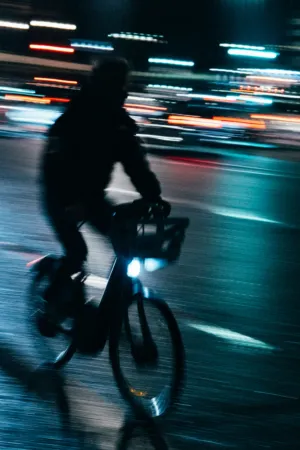 Nighttime Cyclist