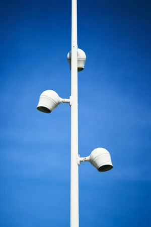White Lights On A Pole