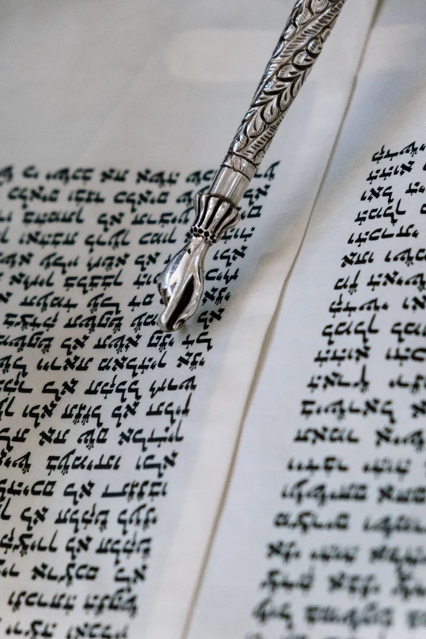 Silver Pen On Handwritten Document
