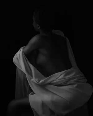 Nude Figure With Draped Fabric