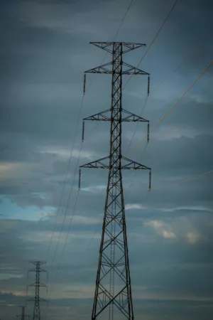 Power Lines At Dusk