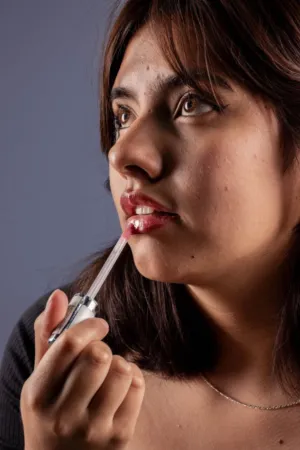 Applying Lip Gloss