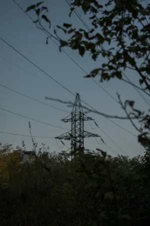 Power Lines At Dusk