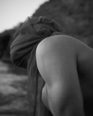 Nude Figure With Draped Fabric