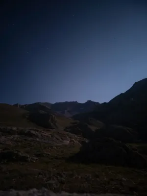 Night Sky Over Mountains
