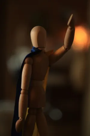 Wooden Figure With Cape