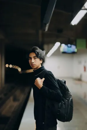 Traveler At Subway Station