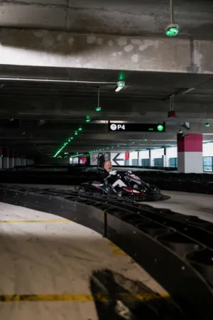 Go-Karting In An Underground Parking