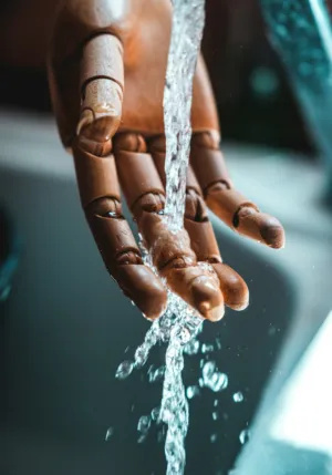 Wooden Hand With Water