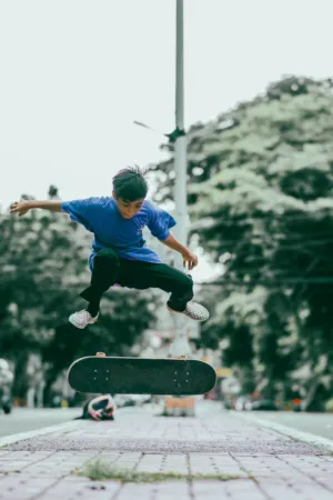 Skateboarder In Action
