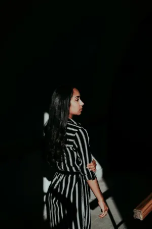 Black And White Striped Dress