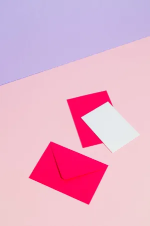 Colorful Envelopes On A Pastel Background