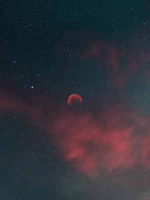 Red Moon In Space