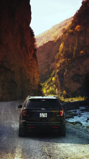 Suv In A Canyon
