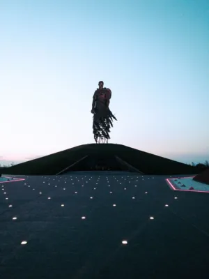 Monumental Statue At Dusk