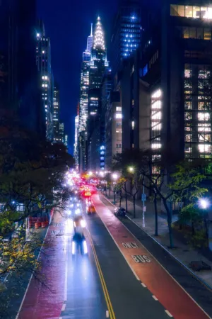 New York City Night Street