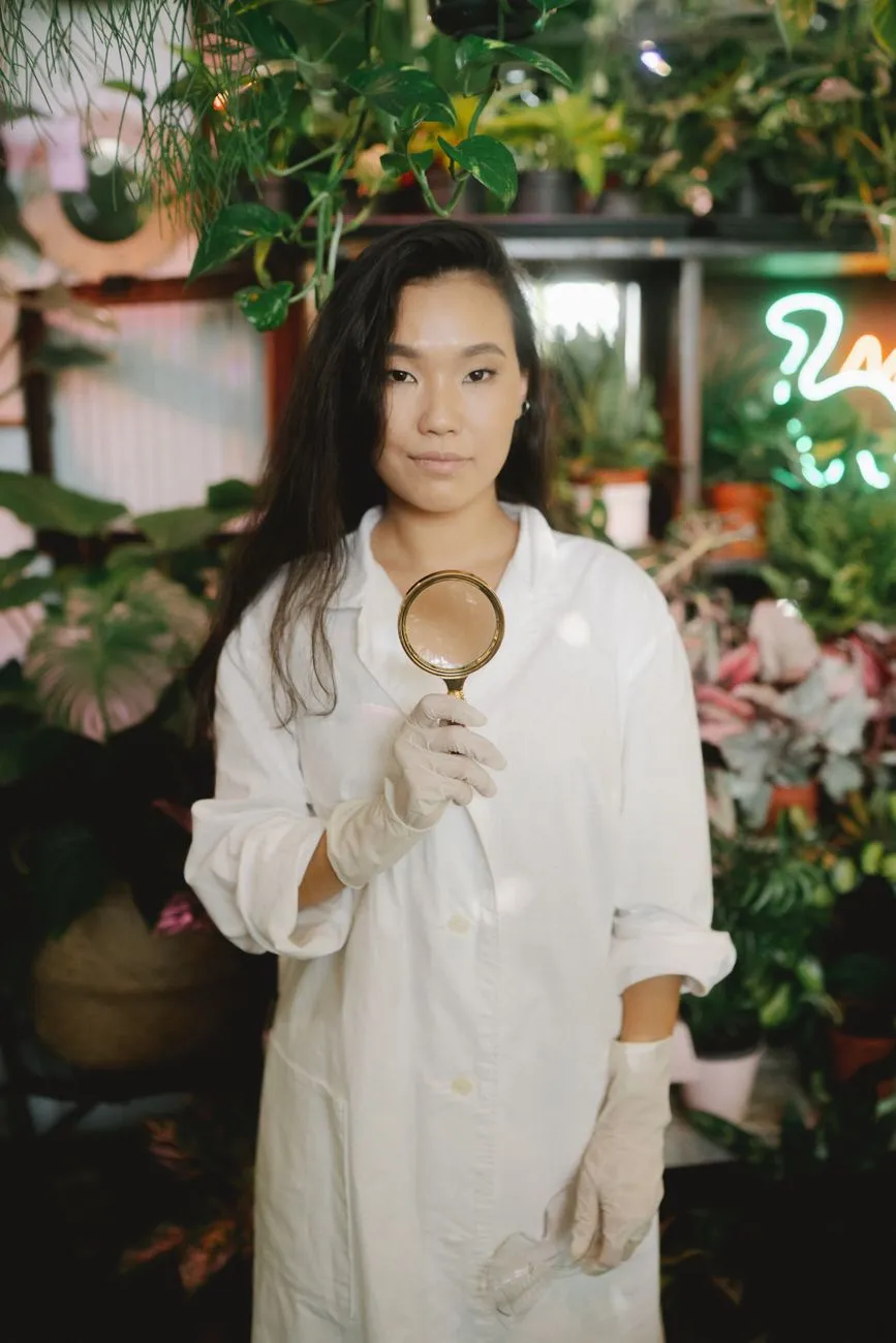 Scientist In A Botanical Garden
